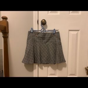 Black and white slight flare skirt